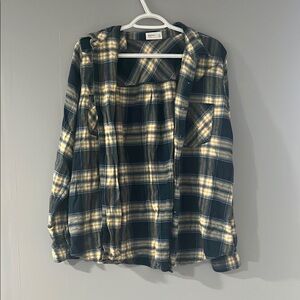 Plaid Flannel Maurice’s  Shirt in Blue and Yellow